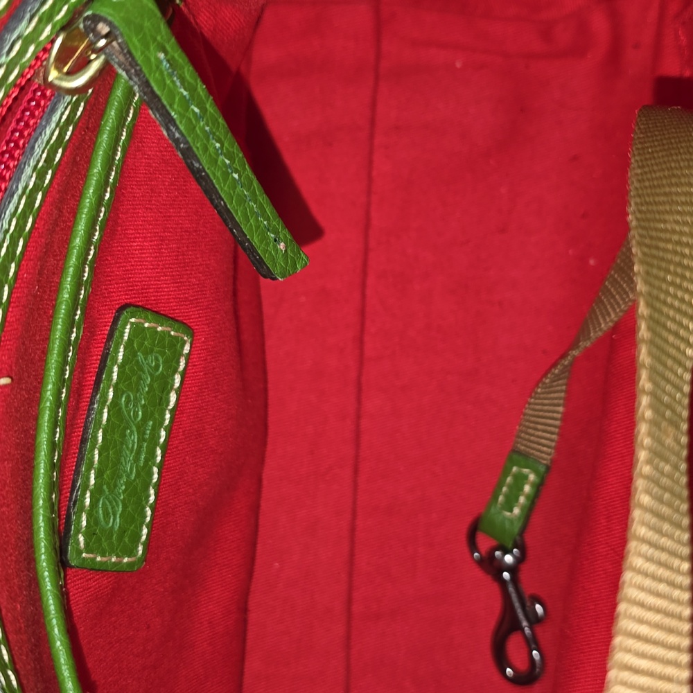 Dooney & Bourke Lime/Grass Green Pebbled Leather Small Satchel Shoulder Bag - Picture 16 of 17